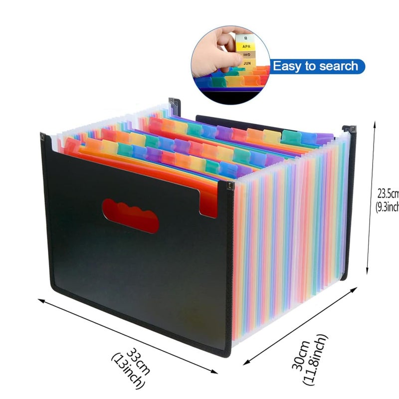 Penck Expanding File Folder 36 Pockets, Large Capacity Multicolored Portable Accordion A4 Document Organizer â€“ Works on Letter Size and A4 Size for Home/Office/Business/Study - Image 2